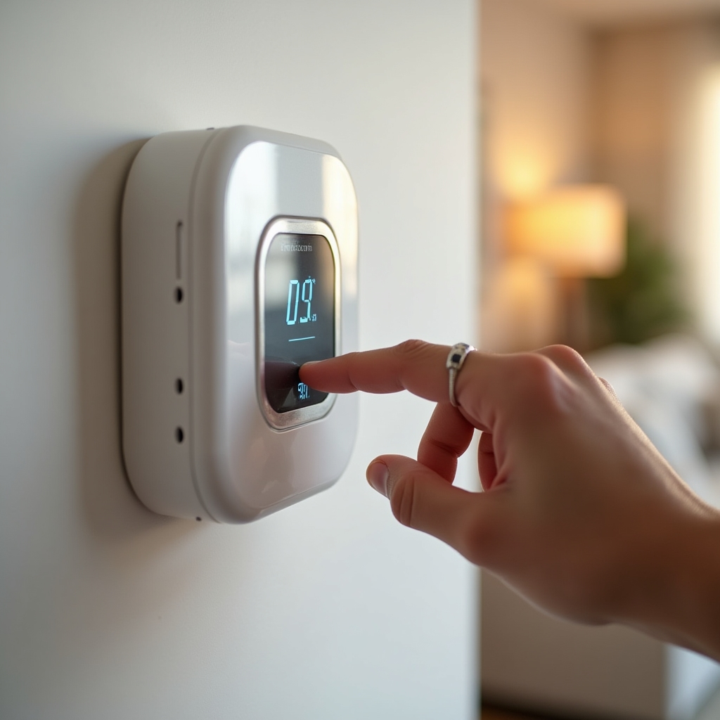 Nahaufnahme eines Heizkörper-Thermostats mit sichtbarer Temperaturskala
